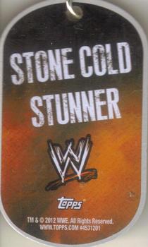 2012 Topps WWE Ringside Relic Dog Tags Inserts - Dog Tags #22 Stone Cold Steve Austin Back
