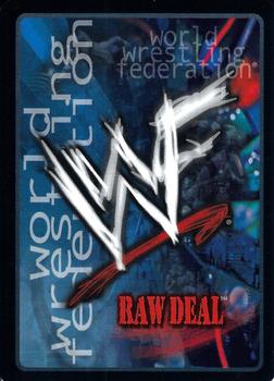 2000 Comic Images WWF Raw Deal #92 Offer Handshake Back