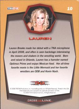 2008 TriStar TNA Cross the Line #10 Lauren  Back