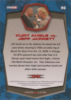 2008 TriStar TNA Cross the Line #96 Kurt Angle / Jeff Jarrett  Back