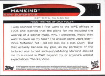 2012 Topps WWE #7d Mankind Back