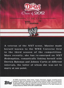 2012 Topps WWE - Divas Class of 2012 #11 Maxine  Back