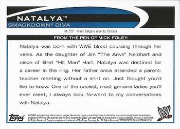 2012 Topps WWE - Shirt Relics #NNO Natalya Back