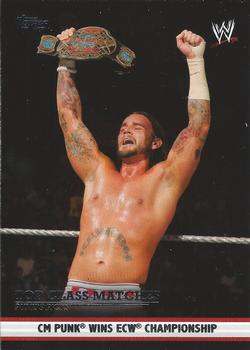 2012 Topps WWE - Top Class Matches Punk's Picks #1 CM Punk Wins ECW Championship  Front