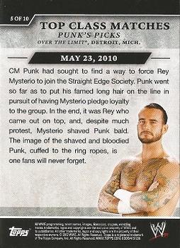 2012 Topps WWE - Top Class Matches Punk's Picks #5 CM Punk Loses His Hair  Back