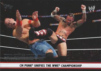 2012 Topps WWE - Top Class Matches Punk's Picks #7 CM Punk Unifies the WWE Championship  Front