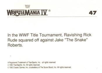 1990 Classic WWF The History of Wrestlemania #47 