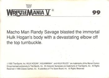 1990 Classic WWF The History of Wrestlemania #99 Hulk Hogan / Macho Man Randy Savage Back