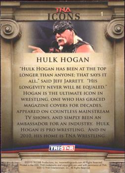 2010 TriStar TNA Icons #1 Hulk Hogan Back