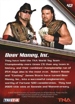 2010 TriStar TNA New Era #42 Beer Money, Inc. Back