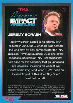 2011 TriStar Signature Impact #53 Jeremy Borash Back