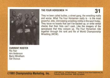 1991 Championship Marketing WCW #31 Horsemen Press Conference Back