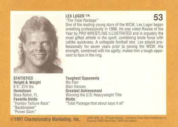 1991 Championship Marketing WCW #53 Sting, Jim and Lex Back