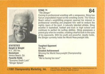1991 Championship Marketing WCW #84 U.S.A. Sting Back