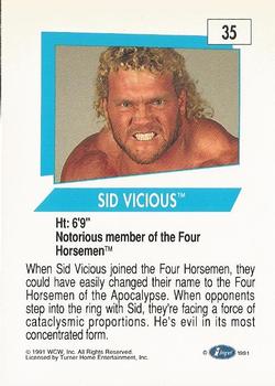 1991 Impel WCW #35 Sid Vicious Back