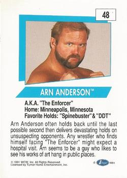 1991 Impel WCW #48 Arn Anderson Back