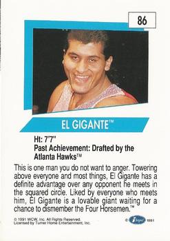 1991 Impel WCW #86 El Gigante Back