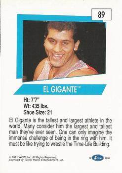 1991 Impel WCW #89 El Gigante Back