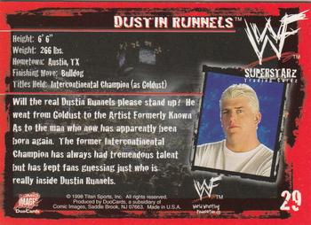 1998 Comic Images WWF Superstarz #29 Dustin Runnels Back