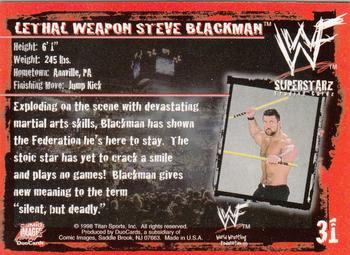 1998 Comic Images WWF Superstarz #31 Lethal Weapon Steve Blackman Back