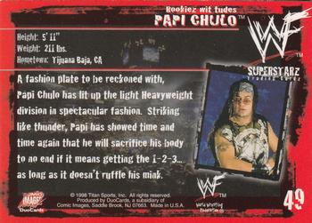 1998 Comic Images WWF Superstarz #49 Papi Chulo Back
