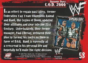 1998 Comic Images WWF Superstarz #58 L.O.D. 2000 Back