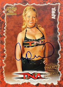 2004 Pacific TNA - Main Event Autographs #1 April Front