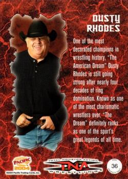 2004 Pacific TNA - Red #36 Dusty Rhodes Back