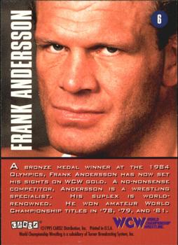 1995 Cardz WCW Main Event #6 Frank Andersson Back