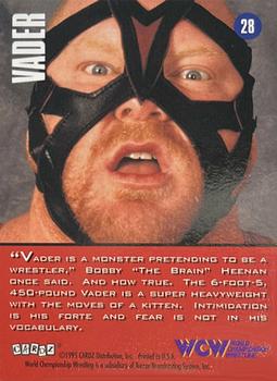 1995 Cardz WCW Main Event #28 Vader Back