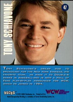 1995 Cardz WCW Main Event #47 Tony Schiavone Back