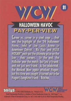 1995 Cardz WCW Main Event #91 WCW Halloween Havoc Back