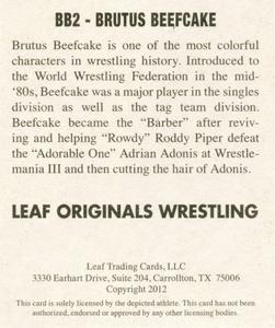 2012 Leaf Originals #BB2 Brutus Beefcake Back