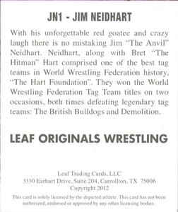 2012 Leaf Originals #JN1 Jim Neidhart Back