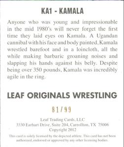 2012 Leaf Originals #KA1 Kamala Back