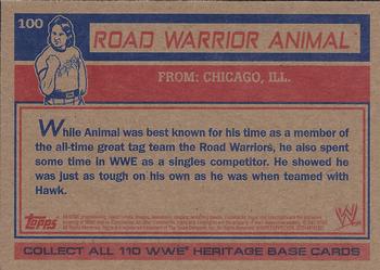 2012 Topps Heritage WWE #100 Road Warrior Animal Back