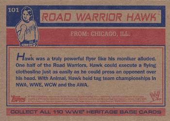 2012 Topps Heritage WWE #101 Road Warrior Hawk Back