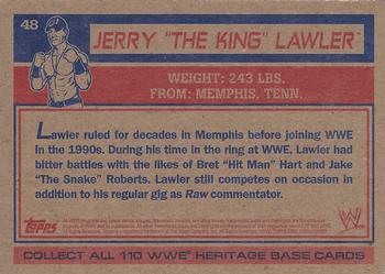 2012 Topps Heritage WWE #48 Jerry Lawler Back