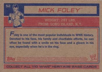 2012 Topps Heritage WWE #52 Mick Foley Back