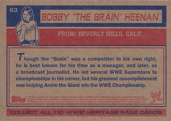 2012 Topps Heritage WWE #63 Bobby The Brain Heenan Back