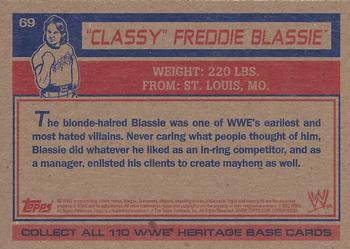 2012 Topps Heritage WWE #69 Classy Freddie Blassie Back
