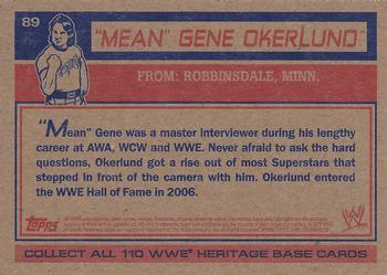2012 Topps Heritage WWE #89 Mean Gene Okerlund Back