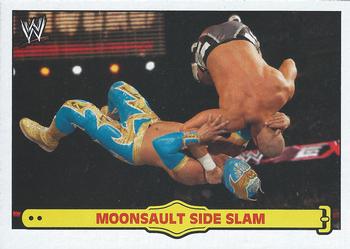 2012 Topps Heritage WWE - Ringside Action #41 Sin Cara/Moonsault Side Slam Front
