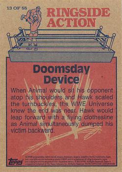 2012 Topps Heritage WWE - Ringside Action #13 The Road Warriors/Doomsday Device Back