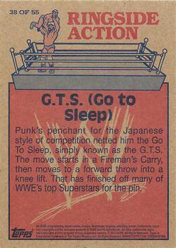 2012 Topps Heritage WWE - Ringside Action #38 CM Punk/G.T.S. (Go To Sleep) Back