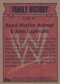 2012 Topps Heritage WWE - Family History #8 Road Warrior Animal / John Laurinaitis Back