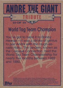 2012 Topps Heritage WWE - Andre The Giant Tribute #10 World Tag Team Champion Back
