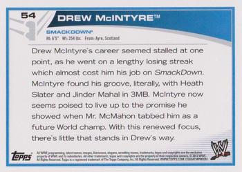 2013 Topps WWE #54 Drew McIntyre Back