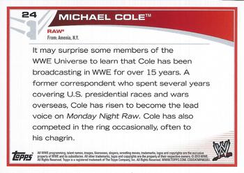 2013 Topps WWE #24 Michael Cole Back