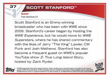 2013 Topps WWE #37 Scott Stanford Back